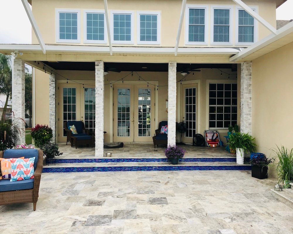 Travertine GRACO Patio and Steps Travertine GRACO Patio and Steps
