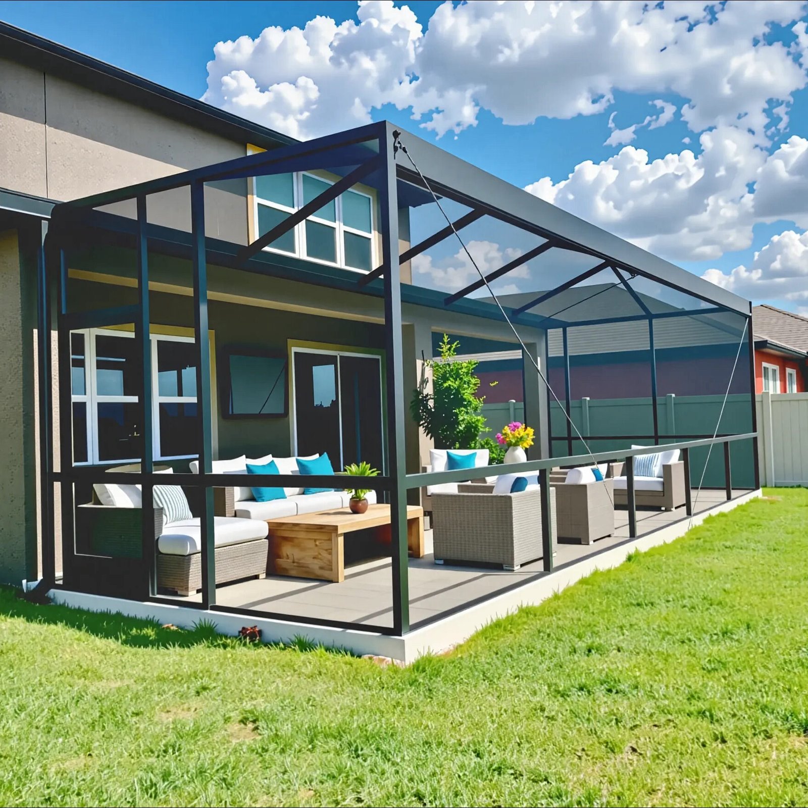 GRACO Bronze Screen Enclosure Furnished Screen Roof Lithia, FL GRACO Bronze Screen Enclosure Furnished Screen Roof Lithia, FL