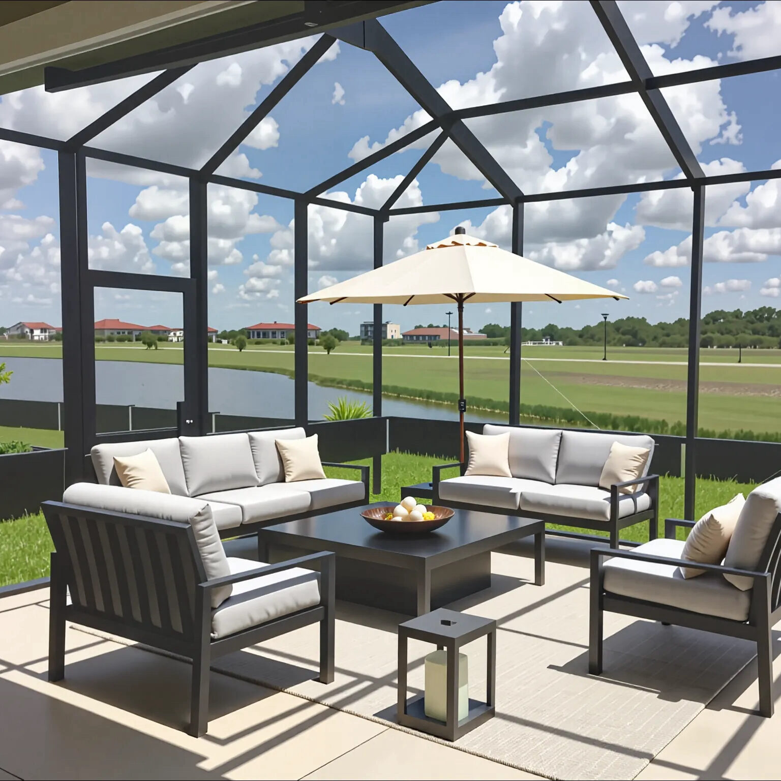 GRACO Screen Enclosure Furnished Black Furniture GRACO Screen Enclosure Furnished with Black Furniture in Brandon, FL