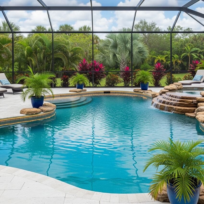 Image - Pool Enclosures BG-1 Modern pool enlosure