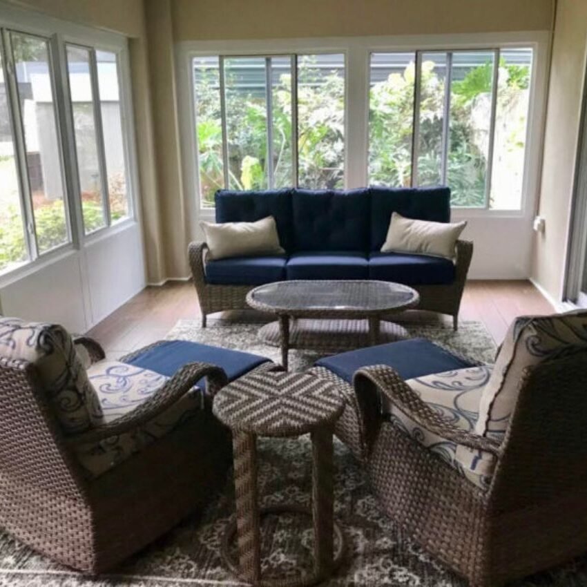 Sun Room Apollo furniture in a sunroom